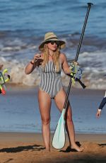 HILARY DUFF in Swimsuit on the Beach in Maui 08/03/2017