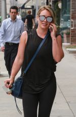 HILARY DUFF Out in Beverly Hills 08/16/2017