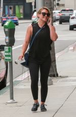 HILARY DUFF Out in Beverly Hills 08/16/2017
