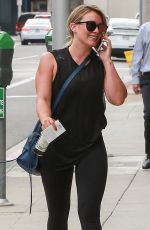 HILARY DUFF Out in Beverly Hills 08/16/2017