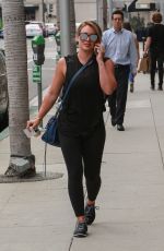 HILARY DUFF Out in Beverly Hills 08/16/2017