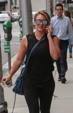 HILARY DUFF Out in Beverly Hills 08/16/2017