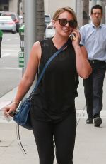 HILARY DUFF Out in Beverly Hills 08/16/2017