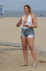 ISKRA LAWRENCE Filming at Venice Beach 08/14/2017