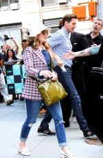 JENNIFER JASON LEIGH Arrives at AOL Build in New York 08/10/2017