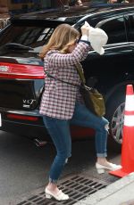 JENNIFER JASON LEIGH Arrives at AOL Build in New York 08/10/2017