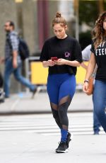 JENNIFER LOPEZ Arrives at a Gym in New York 08/08/2017