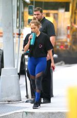 JENNIFER LOPEZ Arrives at a Gym in New York 08/08/2017