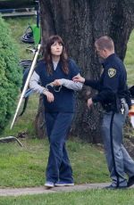 JESSICA BIEL on the Set of The Sinner in New York 08/03/2017