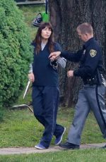 JESSICA BIEL on the Set of The Sinner in New York 08/03/2017