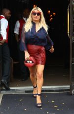 JESSICA SIMPSON Leaves Bowery Hotel in New York 08/08/2017