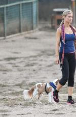 JOANNA KRUPA Out with Her Dogs in Los Angeles 08/30/2017