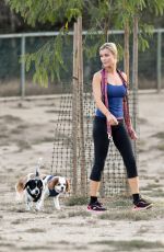 JOANNA KRUPA Out with Her Dogs in Los Angeles 08/30/2017