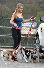 JOANNA KRUPA Out with Her Dogs in Los Angeles 08/30/2017