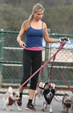 JOANNA KRUPA Out with Her Dogs in Los Angeles 08/30/2017