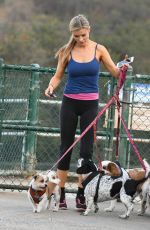JOANNA KRUPA Out with Her Dogs in Los Angeles 08/30/2017