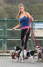 JOANNA KRUPA Out with Her Dogs in Los Angeles 08/30/2017