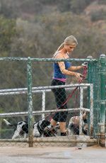 JOANNA KRUPA Out with Her Dogs in Los Angeles 08/30/2017