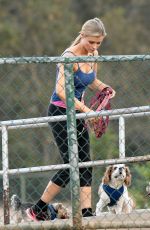 JOANNA KRUPA Out with Her Dogs in Los Angeles 08/30/2017