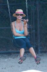 JOANNA KRUPA Takes Her Dogs to a Dog Park in Studio City 08/21/2017