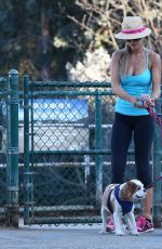 JOANNA KRUPA Takes Her Dogs to a Dog Park in Studio City 08/21/2017