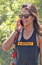 JORDANA BREWSTER Leaves Kreation Organic Juicery in Brentwood 08/28/2017