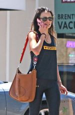 JORDANA BREWSTER Leaves Kreation Organic Juicery in Brentwood 08/28/2017