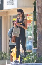 JORDANA BREWSTER Leaves Kreation Organic Juicery in Brentwood 08/28/2017