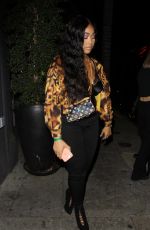 JORDYN WOODS Leaves Avenue Nightclub in Hollywood 08/08/2017