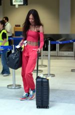JOURDAN DUNN at Airport in Mykonos 08/13/2017