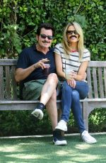 JULIA STAMBLER and Charlie Sheen at Bacara Resort & Spa in Santa Barbara 08/24/2017