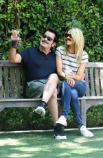 JULIA STAMBLER and Charlie Sheen at Bacara Resort & Spa in Santa Barbara 08/24/2017