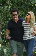 JULIA STAMBLER and Charlie Sheen at Bacara Resort & Spa in Santa Barbara 08/24/2017