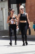 JULIANNE HOUGH and HAYLEY ERBERT at a Gym in Los Angeles 08/20/2017
