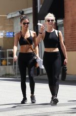 JULIANNE HOUGH and HAYLEY ERBERT at a Gym in Los Angeles 08/20/2017