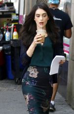 JUSTINE COTSONAS Takes a Beverage Break on Sneaky Pete Set 08/09/2017