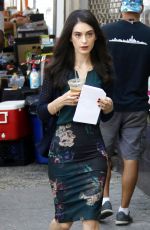 JUSTINE COTSONAS Takes a Beverage Break on Sneaky Pete Set 08/09/2017