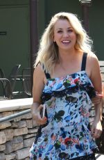 KALEY CUOCO Arrives on the Set of Extra in Los Angeles 08/30/2017