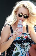 KALEY CUOCO Arrives on the Set of Extra in Los Angeles 08/30/2017