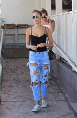 KARA DEL TORO in RIpped Jeans at Le Pain Quotidien in Hollywood 08/21/2017