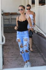 KARA DEL TORO in RIpped Jeans at Le Pain Quotidien in Hollywood 08/21/2017