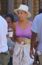 KATE HUDSON at a Break on the Set of Sister in Los Angeles 08/14/2017