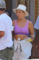 KATE HUDSON at a Break on the Set of Sister in Los Angeles 08/14/2017