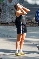 KATE HUDSON Shows Haircut on the Set Sister in Los Angeles 08/21/2017