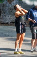 KATE HUDSON Shows Haircut on the Set Sister in Los Angeles 08/21/2017