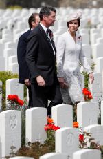 KATE MIDDLETON at Commemorations at Tyne Cot Commonwealth War Graves Cemetery in Ypres 07/31/2017