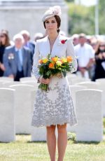 KATE MIDDLETON at Commemorations at Tyne Cot Commonwealth War Graves Cemetery in Ypres 07/31/2017