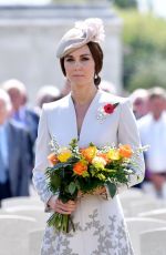 KATE MIDDLETON at Commemorations at Tyne Cot Commonwealth War Graves Cemetery in Ypres 07/31/2017