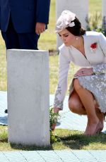 KATE MIDDLETON at Commemorations at Tyne Cot Commonwealth War Graves Cemetery in Ypres 07/31/2017