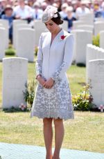 KATE MIDDLETON at Commemorations at Tyne Cot Commonwealth War Graves Cemetery in Ypres 07/31/2017